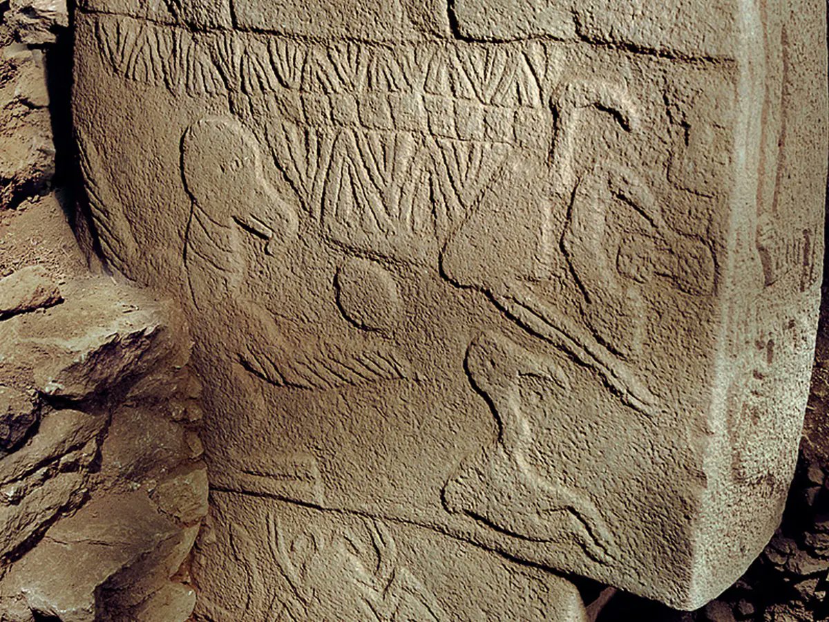 The story begins in about 9,000 BC.

This is Göbekli Tepe in Turkey, the oldest megalithic site in the world. What do we know about the people who built it, or what they built it for? Very little.

But what we do know we can glean from the decorative carvings they left behind.