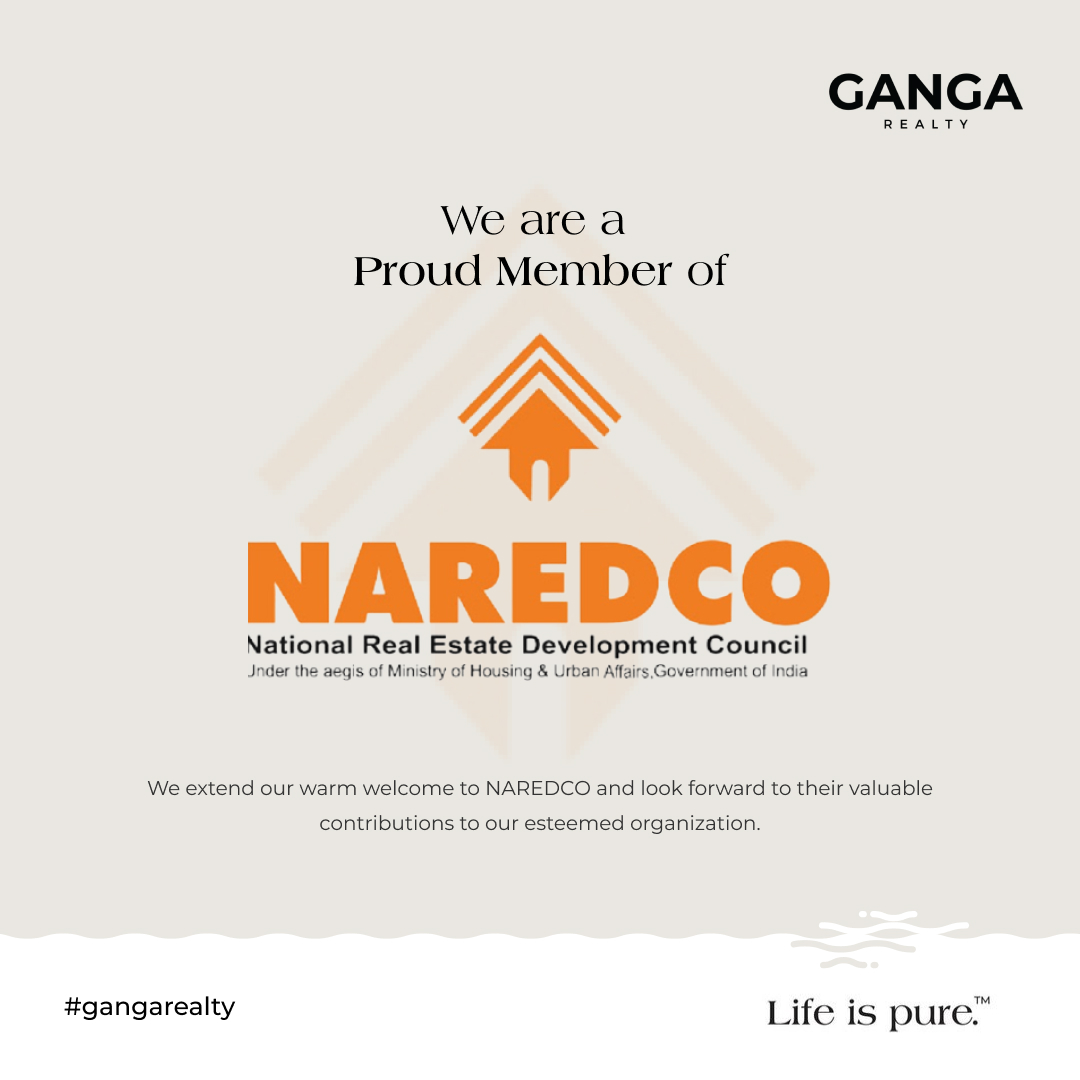 We are proud to share that Ganga Realty has joined India's foremost real estate body - the National Real Estate Development Council (NAREDCO) as an esteemed member!  

#GangaRealty #NAREDCO #innovation  #sustainability #shapingfutures 
 #buildingdreams  #GangaRealtyNews