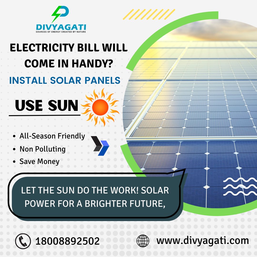 divyagatisolar's tweet photo. Electricity Bill Will Come in Handy? Install Solar Panels Use SUN
Divyagati Solar Solution
#CopiumToken #OBC_आरक्षण_बचाओ #GlobalKashmir #COPIUMDROP #Manishsisodia #earthquake #ViratKohli #PMModi #IPLPlayOffs #SiddaramaiahCM #KarnatakaCM #nifty50 #MakeInIndia #RCBvsSRH  #WTCFinal https://t.co/5iB0d0xMZz