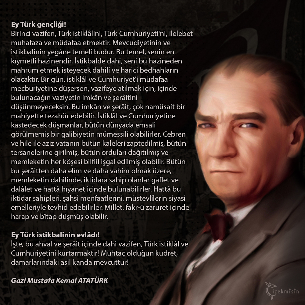 cicekmisincomm's tweet photo. 19 Mayıs Atatürk’ü Anma, Gençlik ve Spor Bayramımız Kutlu Olsun 🇹🇷
.
#19mayıs #atatürk #gençlikvesporbayramı #gençliğehitabe https://t.co/im2XXB9yRD