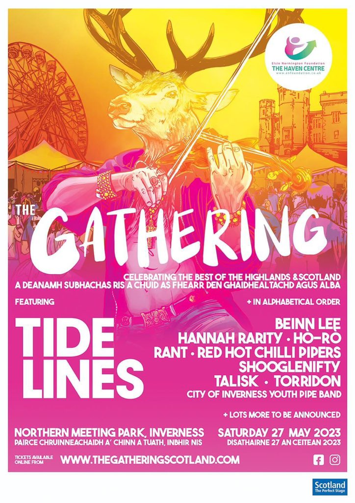 Delighted to be playing at The Gathering next Saturday in Inverness. A one day festival with an amazing line up. Tickets are still available via the link below, see you there! 🎪🎶 skiddle.com/festivals/theg…