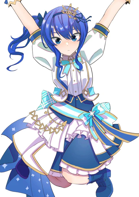 #見た人も無言で青いものをあげる
