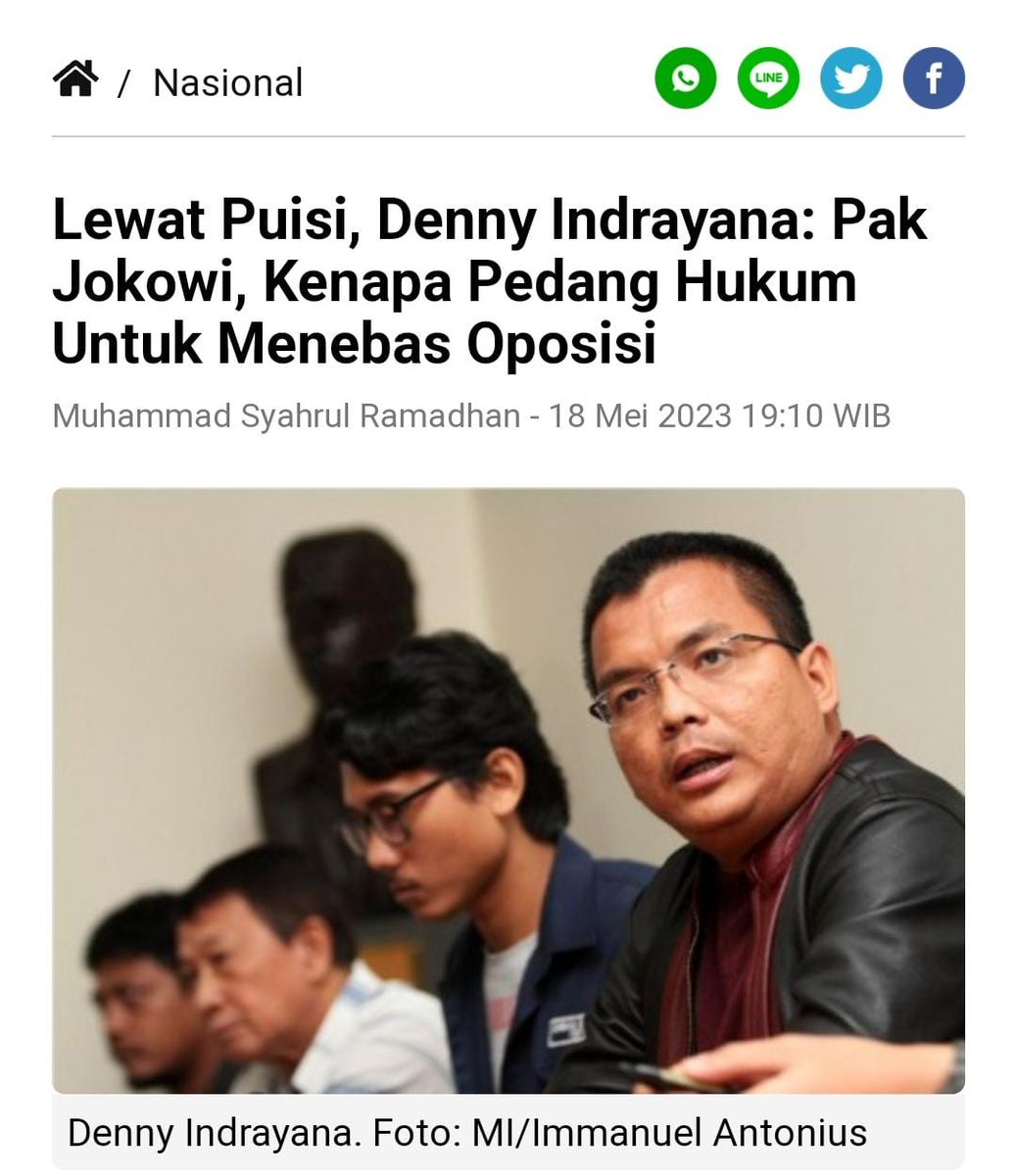 Yang perlu ditanyakan nih, kenapa pak Jokowi pedang hukum untuk menebas oposisi.
#NasDemPilihannya