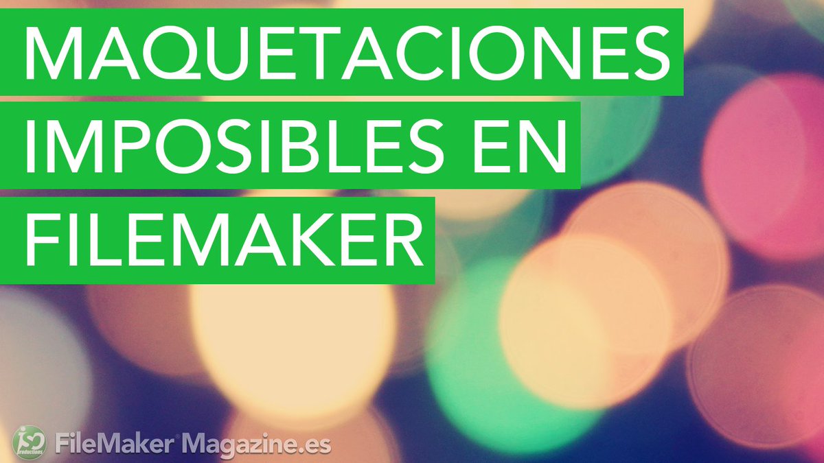 Nuevo vídeo: Maquetaciones imposibles en #FileMaker.
(Vídeo gratuito)
bit.ly/maquimp
#muchoFileMaker