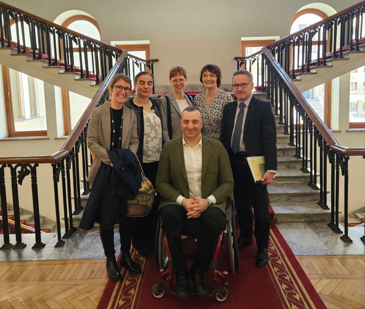 UNDPGeorgia's tweet photo. Honoured to host an esteemed delegation from @Ulkoministerio @Sida @unprpd. 

Together w/ 🇬🇪 Government, @Geoparliament @Ombudsman_Geo, Legal Aid Service &amp; civil society, we tackled challenges faced by people w/ disabilities &amp; explored pathways for inclusivity.

#DisabilityRights https://t.co/Jdnb2tJkxX