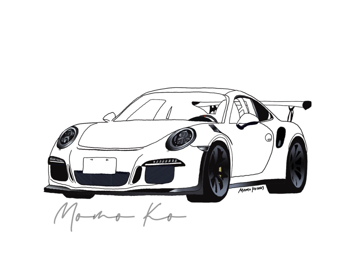 🎨911 GT3 RS 線稿