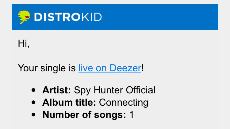 SpyHunter22's tweet photo. #distrokid #tiktokmusic #deezer https://t.co/WxPAvFEa4J