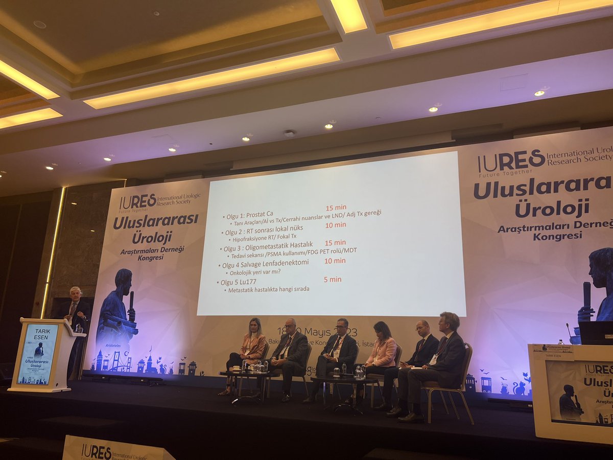 EmreHuri_MD's tweet photo. Prof. Tarık Esen moderates #prostatcancer panel with interdiciplinary physicians in @IURESofficial congress @erdemcanda @AcademicOner @ugurboylu https://t.co/B9Ea3A7vcl