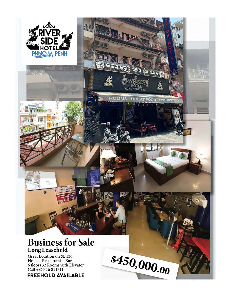 #Cambodiainvestment
#phnompenhhotel
#propertyinvestment 
#propertymanagement 
seaps.asia riversidehotelphnompenh.com