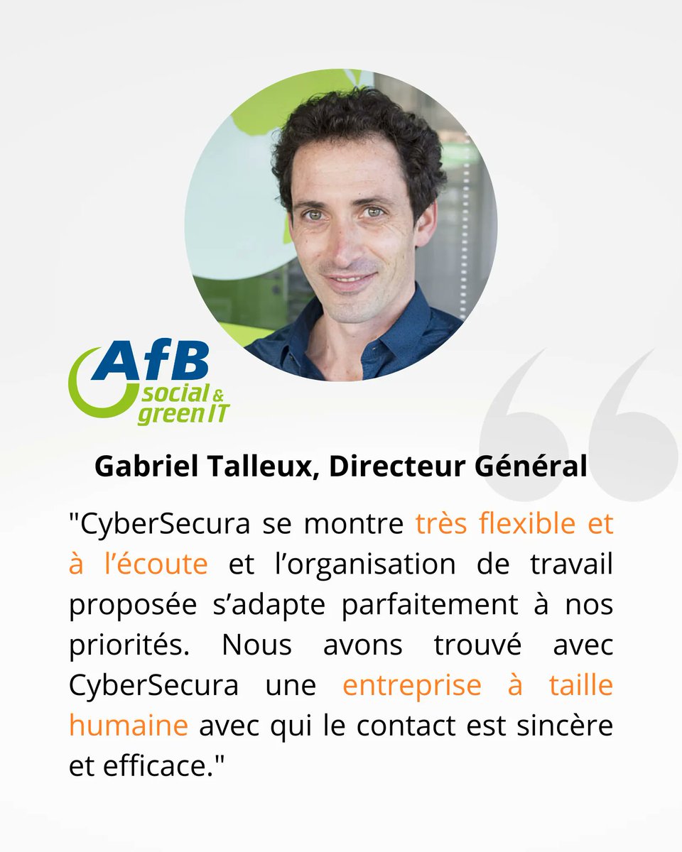 ✅ AfB France a fait appel à CyberSecura pour une prestation de DPO externalisé à temps partagé.
👉 buff.ly/3Byc6bH 

#dataprotection #dataprivacy #gdprcompliance #RGPD #dataprotectionofficer #DPOservices #DPOtempspartage #DPOexternalise #conformitergpd