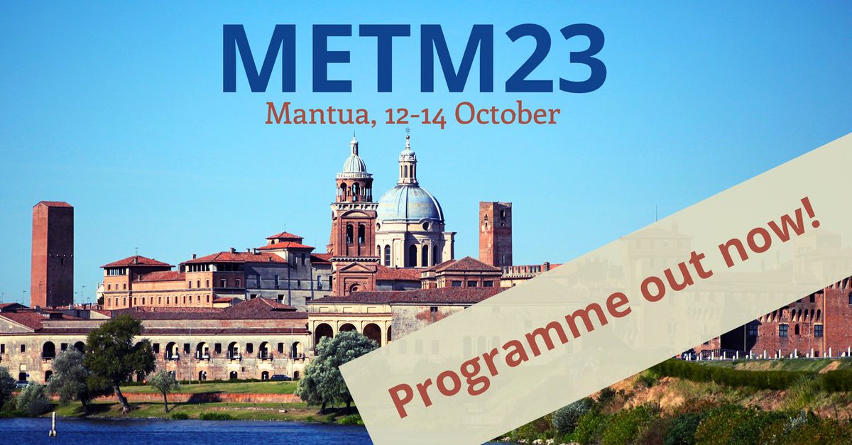 📢 The #METM23 programme is out! 
Check out this year's jam-packed conference agenda now: 
metmeetings.org/en/programme:1… 
See you in Mantua?
#conference #programme