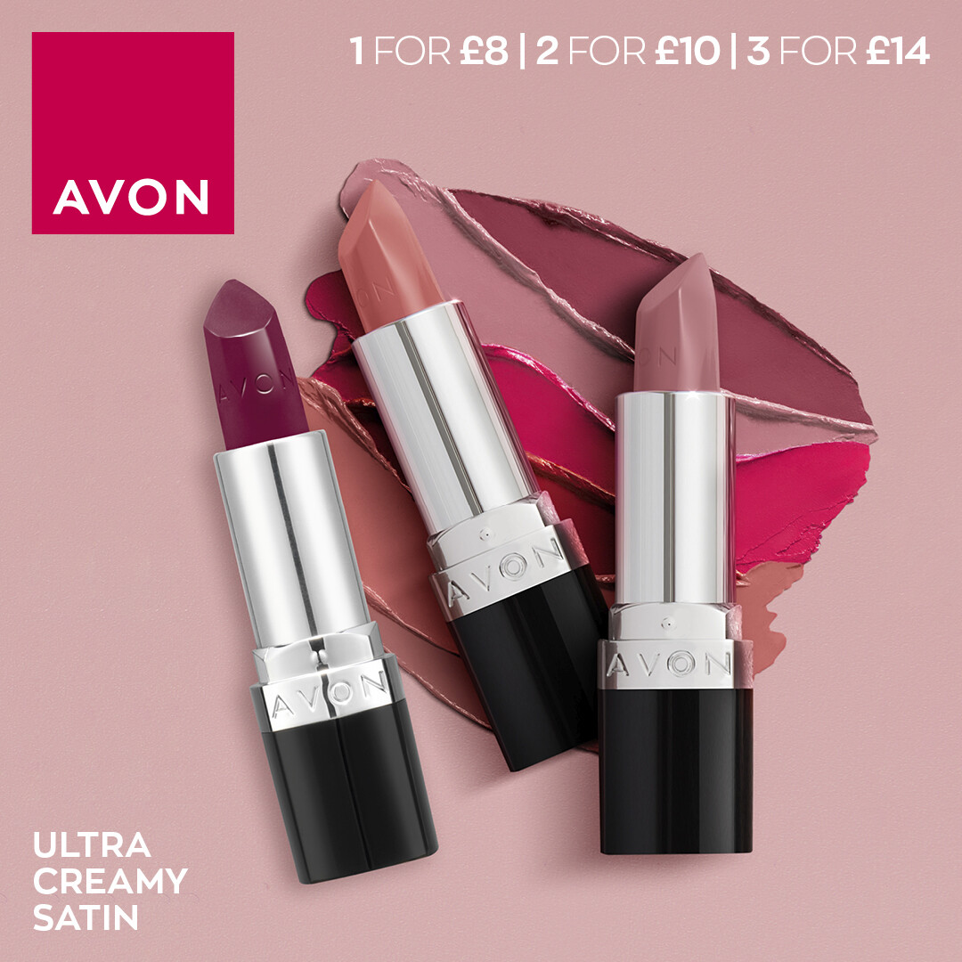 🚨Offer alert 🚨Save up to £10 on Ultra Satin Lipsticks OR mix & match across matte & glosses.

wu.to/HhYrPT

#UltraMania #Avon #AvonMakeUp #Beauty #Lipsticks #MixAndMatch #SatinLipstick #MatteLipstick #LipGloss