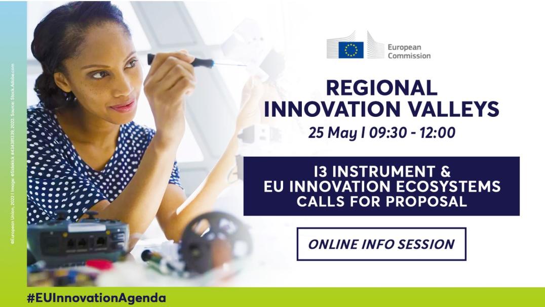 📣Ya están abiertas las convocatorias de los Regional Innovation Valleys #RIVs
✅Ecosistemas Europeos de #Innovación
✅Instrumento de Inversiones Interregionales #i3

👇Aún puedes inscribirte al seminario y conocer todos sus detalles!
➡️bit.ly/RIV-
#EUInnovationAgenda