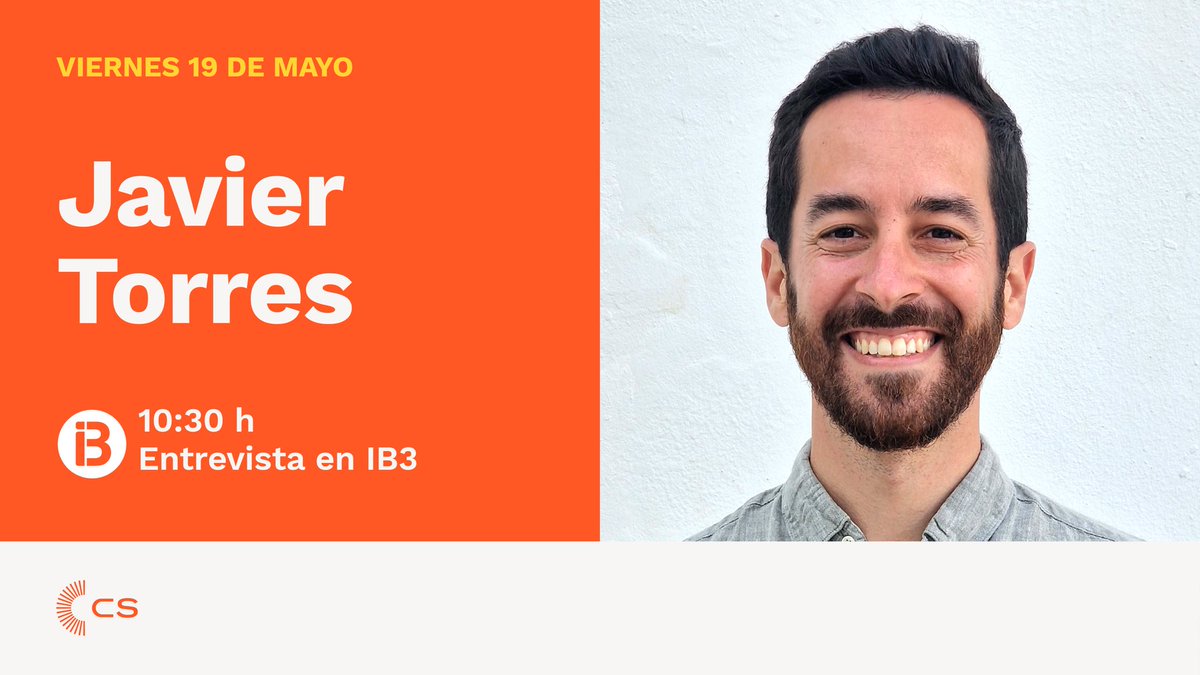 ¡Buenos días!

A partir de las 10:30 h, no te pierdas la entrevista a nuestro candidato a la Presidencia del Consell Insular d’Eivissa, @JaviTorresCs, en <a href="/IB3/">IB3</a>.

⌚️ 10:30 h
📺 IB3 TV
🔴 #EnDirecto: ib3.org/directe

¡Te esperamos!