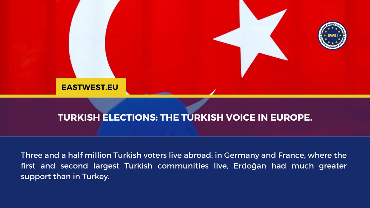 On May 14, Turkey went to the polls, but not only. The elections for the president and the composition of the new parliament were held not only within the borders of the country but also abroad.

More on: eastwest.eu/it/elezioni-tu…

#ewei #eastwest #turkey