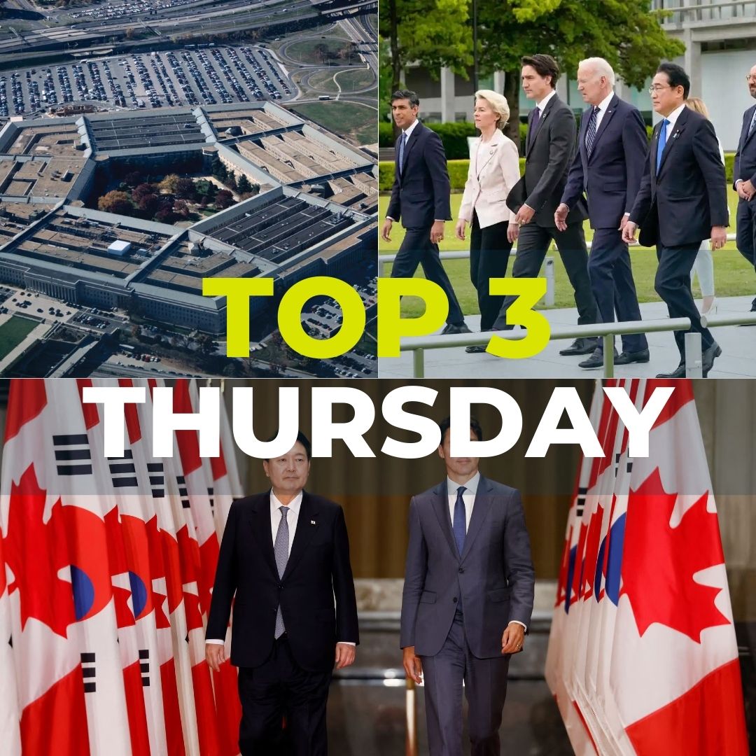 thegeosphere_'s tweet photo. "🚨 Don't miss out on the latest breaking news! Thursday's news roundup has all the top stories you need to know. Stay informed and stay ahead with our daily news updates."

Thursday's Top Headlines:
1. #G7: #Russian #Sanctions tops #Hiroshima Summit agenda in #Japan. https://t.co/6FHx8eraLk