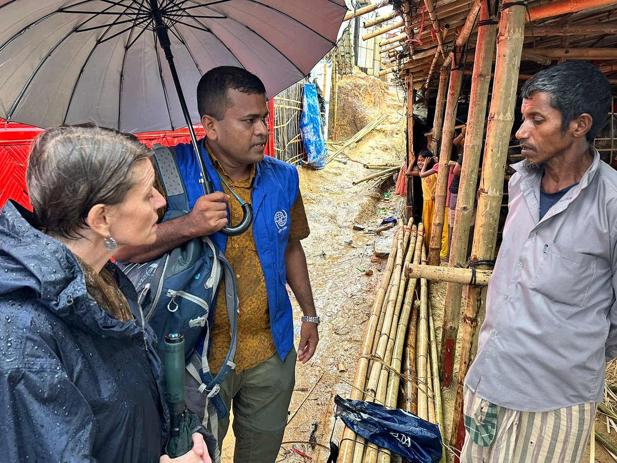 A grim morning spent with #Rohingya #refugees.

Many were recovering from a devastating fire a few months ago, who then survived #CycloneMocha, and are now preparing for the monsoons.

Their shelters keep getting knocked down. They are forcibly displaced every few months.