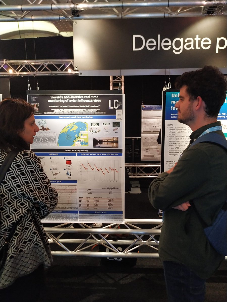 LaraUrban42's tweet photo. After a v successful &amp; exciting day @NanoporeConf @nanopore #NanoporeConf (and an equally successful night in London with science friends @ReindertN @miles_benton @J_MartiCarreras @olga_francino @AaronPomerantz et al), the entire group presents their posters today! Pls come by 🥳 https://t.co/ZxnirKMiPP
