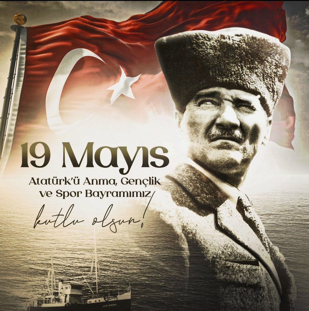 Gazi Mustafa Kemal Atatürk’ün Millî Mücadele’yi başlatmak üzere Samsun’a çıkışının 104. yıl dönümü, “19 Mayıs Atatürk’ü Anma, Gençlik ve Spor Bayramı” kutlu olsun.
<a href="/tcmeb/">Millî Eğitim Bakanlığı</a>  
<a href="/fatihbayramia/">Fatih Bayram</a>
 <a href="/ibrhim_Arslan/">ibrahim Arslan</a>
