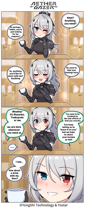 Congrats to AetherGazer on the global and Japanese releases! It was a pleasure for me to be given the opportunity to draw a short comic featuring [Kuninotokotachi].

The game is well-received now; please check it out!
https://t.co/MoWPYWxww5  #エーテルゲイザー #AetherGazer 