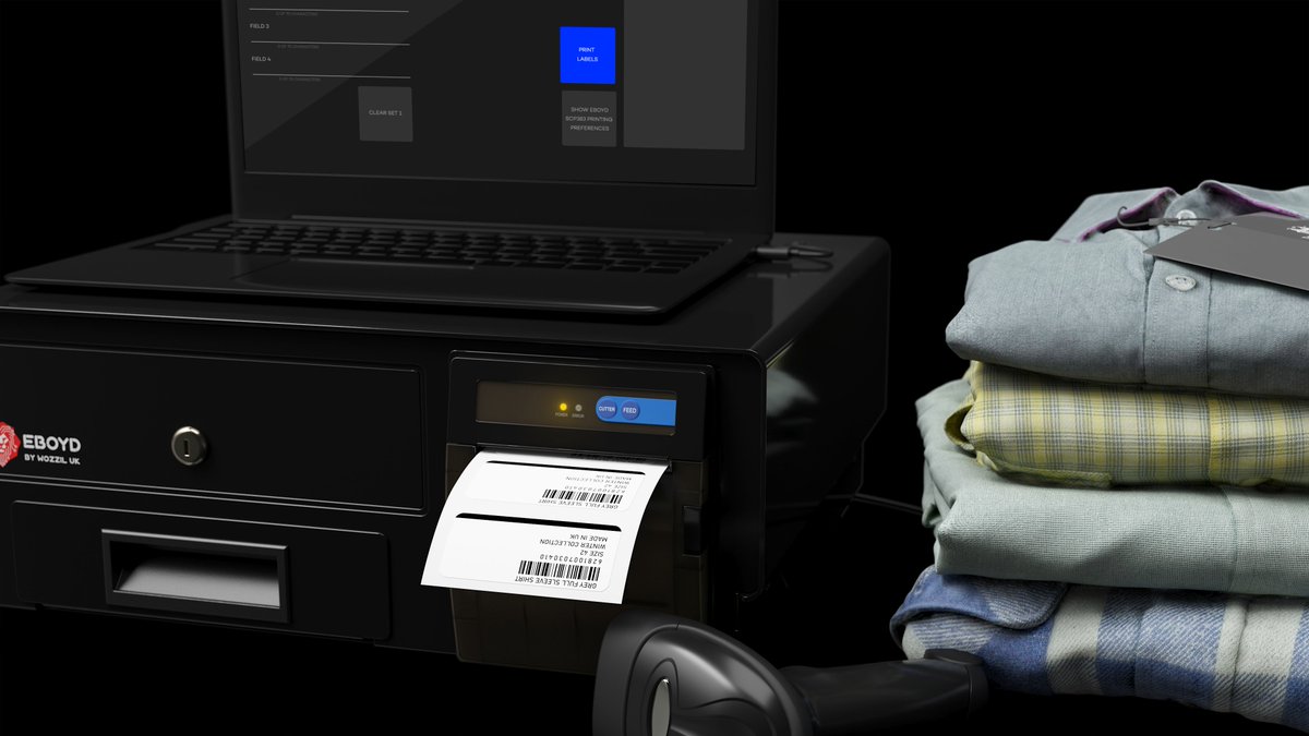 eboyd_today's tweet photo. the EBOYD printing 3 inch and 1.5 inch labels  @eboyd_today  @_buildspace  @_nightsweekends https://t.co/57cvCRWwUu