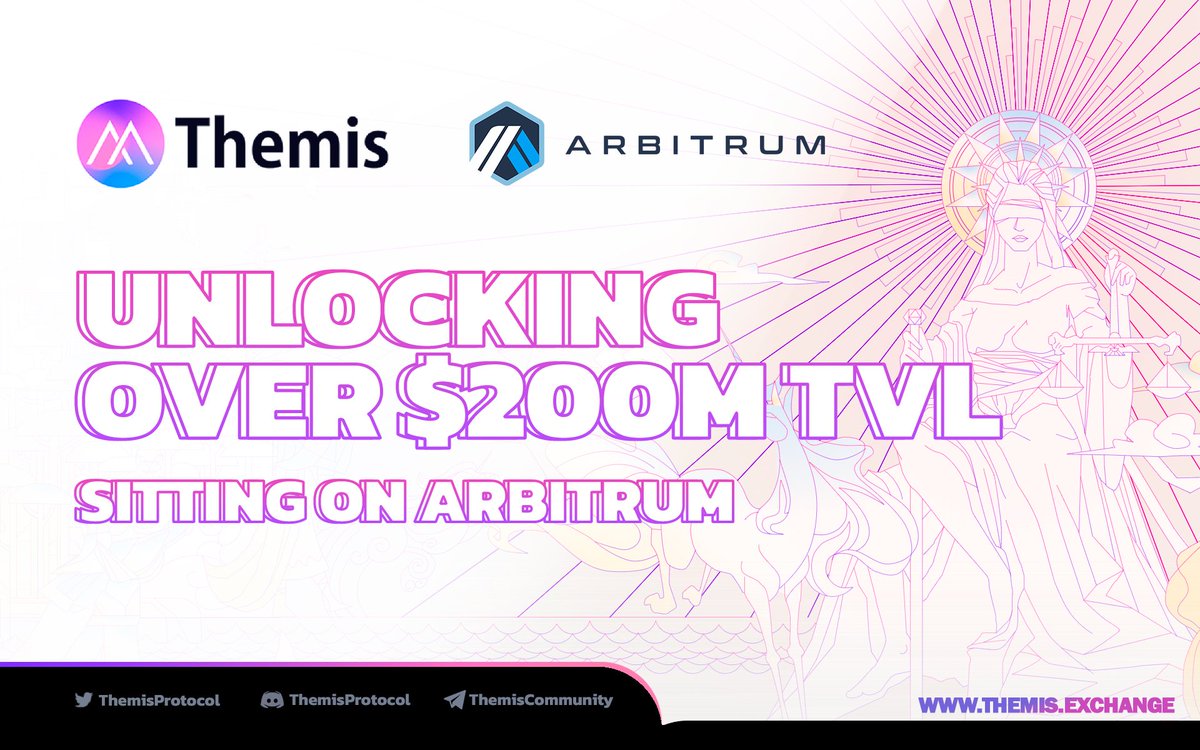 Themis is unlocking your yield bearing assets sitting on #Arbitrum.  

Right now that adds up to over $200m that can potentially be unlocked.

Increased capital efficiency is inbound⚖️