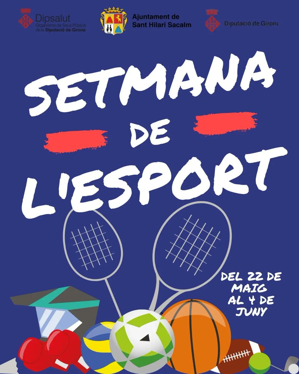 santhilari's tweet photo. 🏀 La Setmana de l'Esport arrenca dilluns vinent amb una gran oferta d'activitats esportives i s'allargarà fins al 4 de juny

https://t.co/WkBGy0uafI https://t.co/IInwhQX85x