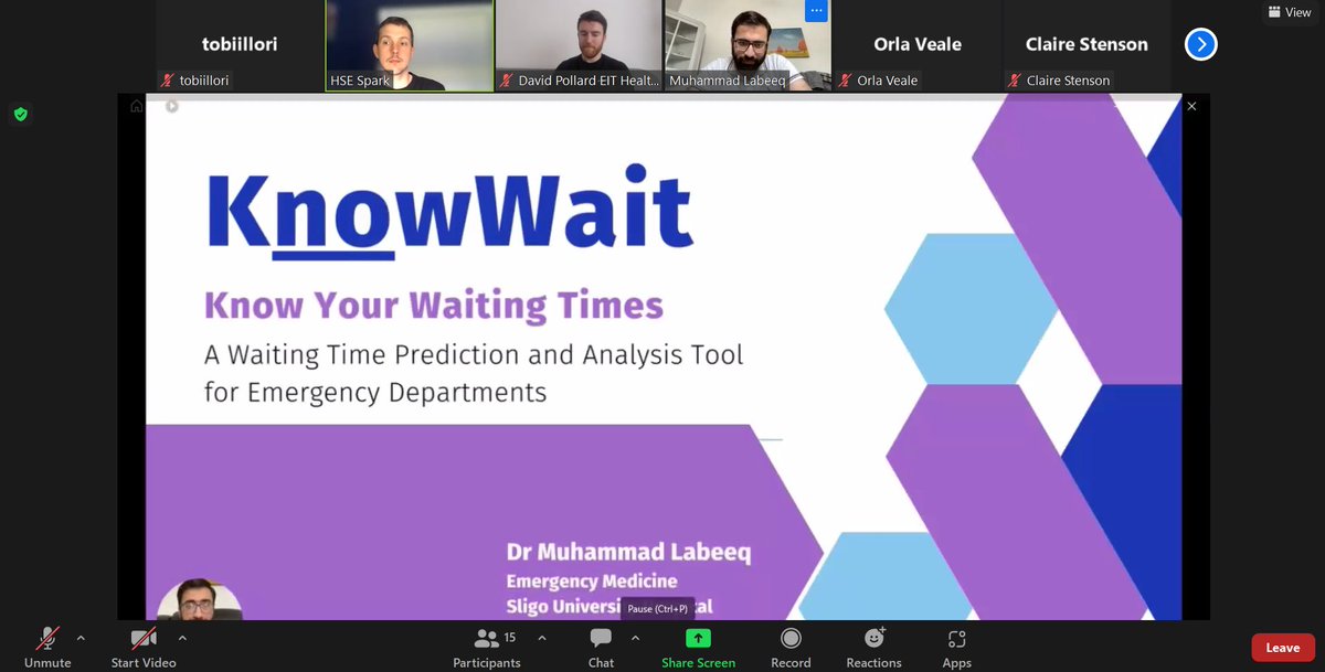 🚀SPARK IGNITE 🚀

Our eleventh pitcher today is Muhammad Labeeqand his project "KnowWait"!   

A solution that looks to improve patients ability to predict waiting times in emergency departments through AI technology!

   #SparkIgnite2023