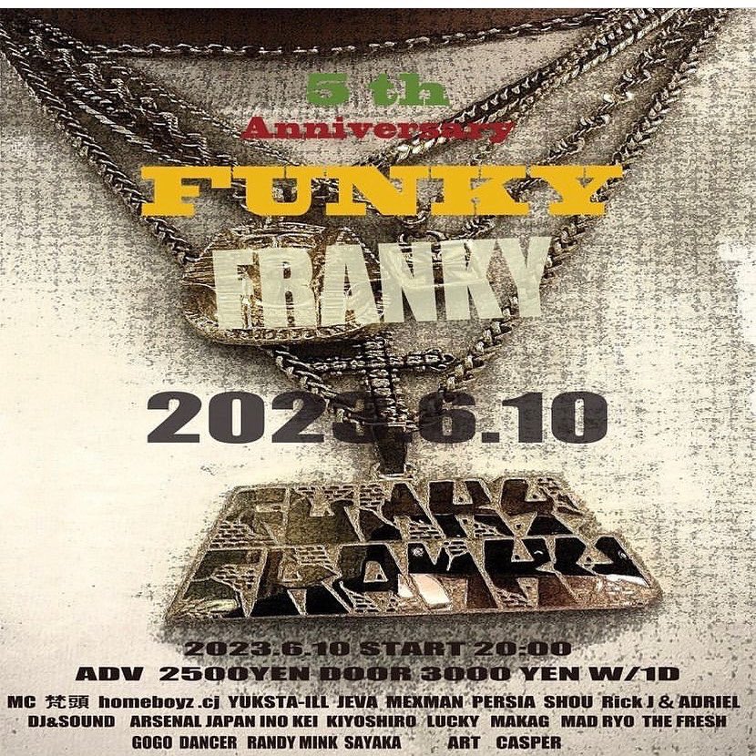 893_daisuki's tweet photo. Hiphop大好きな会社の同僚と行きます!
超絶楽しみ〜
5周年誠におめでとうございます🎉🎉🎉
#funkyfranky
#5周年
#mexmen https://t.co/5kfp89EiJ0