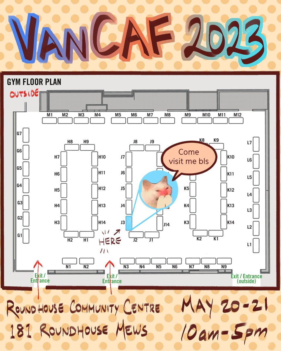 I am tabling at @VancouverComics VanCAF this weekend, May 20-21 from 10am-5pm! My table is J03, see below. I got books, prints, stickers, originals, and more! (Open thread for more product peeks) Please come by if you have time!