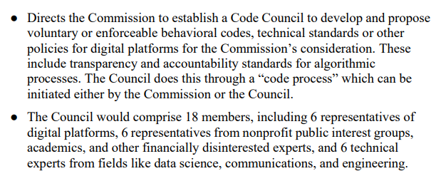 disclosetv's tweet photo. NEW - Legislation reintroduced would create a federal U.S. agency to enact "enforceable behavioral codes" and various other rules for digital platforms such as Twitter.

https://t.co/U6zNT5BQmH https://t.co/sVZzcCUNgQ