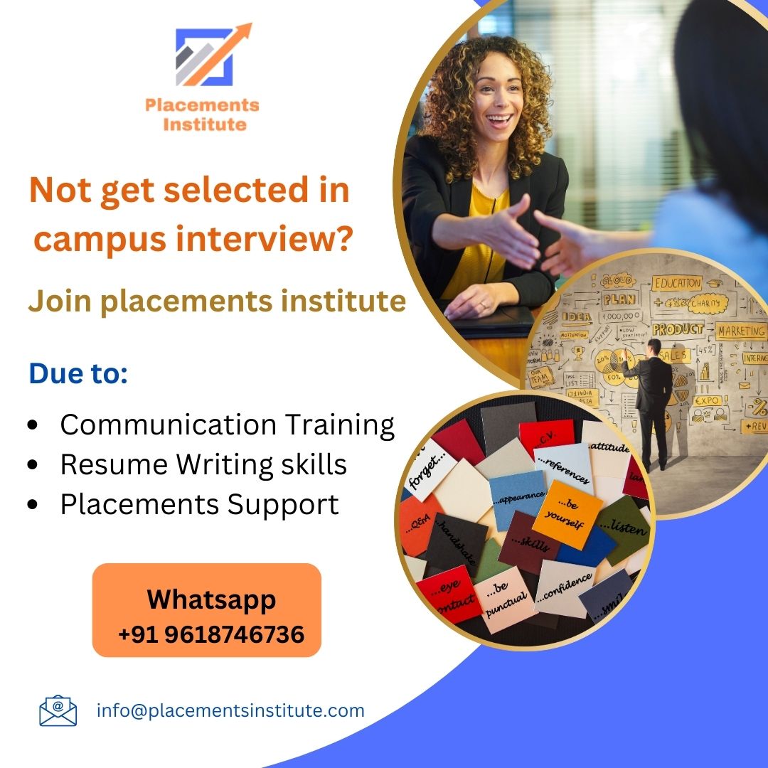 Join Placements institute

#palcementsinstitute #resumewriting #interviewtips #interviewtraining #communicationskills #communicationtraining #weprovide #excellencetraining #withexperiencedstaff #bestplacementsinstitute #placementservices #placementseason #topmnc #careergrowth