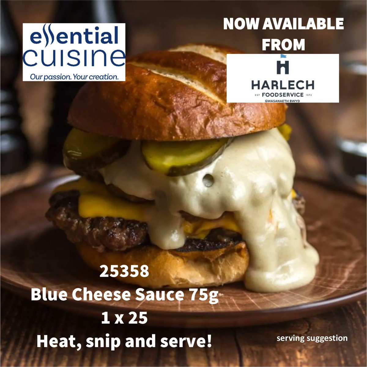CentralFoods's tweet image. 📢 Newsflash! Our premium, #glutenfree individual #BlueCheeseSauce #sachets from 
@essentialcuisin are now available from @harlechfoods 😋 Just heat, snip &amp;amp; serve for #perfect #bluecheesesauce #everytime 👍 Order with code 25358.
#hospitality #cheflife #frozen #catering