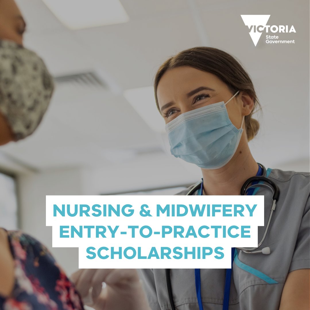 Considering a career in nursing and midwifery? Know someone who might be interested? @VicGovAU now offers scholarships for eligible Victorian domestic students studying nursing and midwifery courses in 2023 or 2024. Details: health.vic.gov.au/news/receive-f…