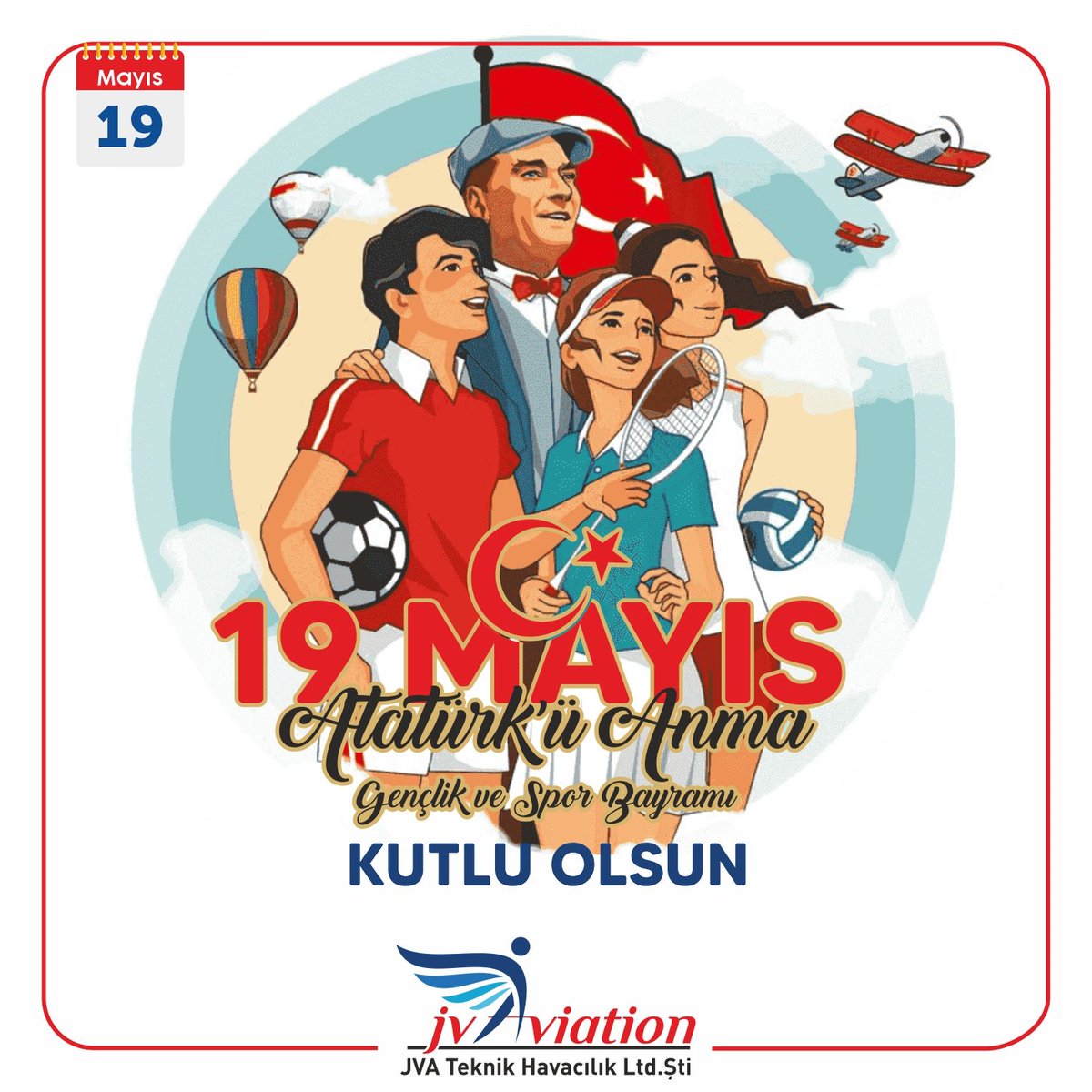 19 MAYIS Atatürk'ü Anma Gençlik ve Spor Bayramı KUTLU Olsun. #19MAYIS #19MayisAtaturkuAnmaGenclikVeSporBayrami