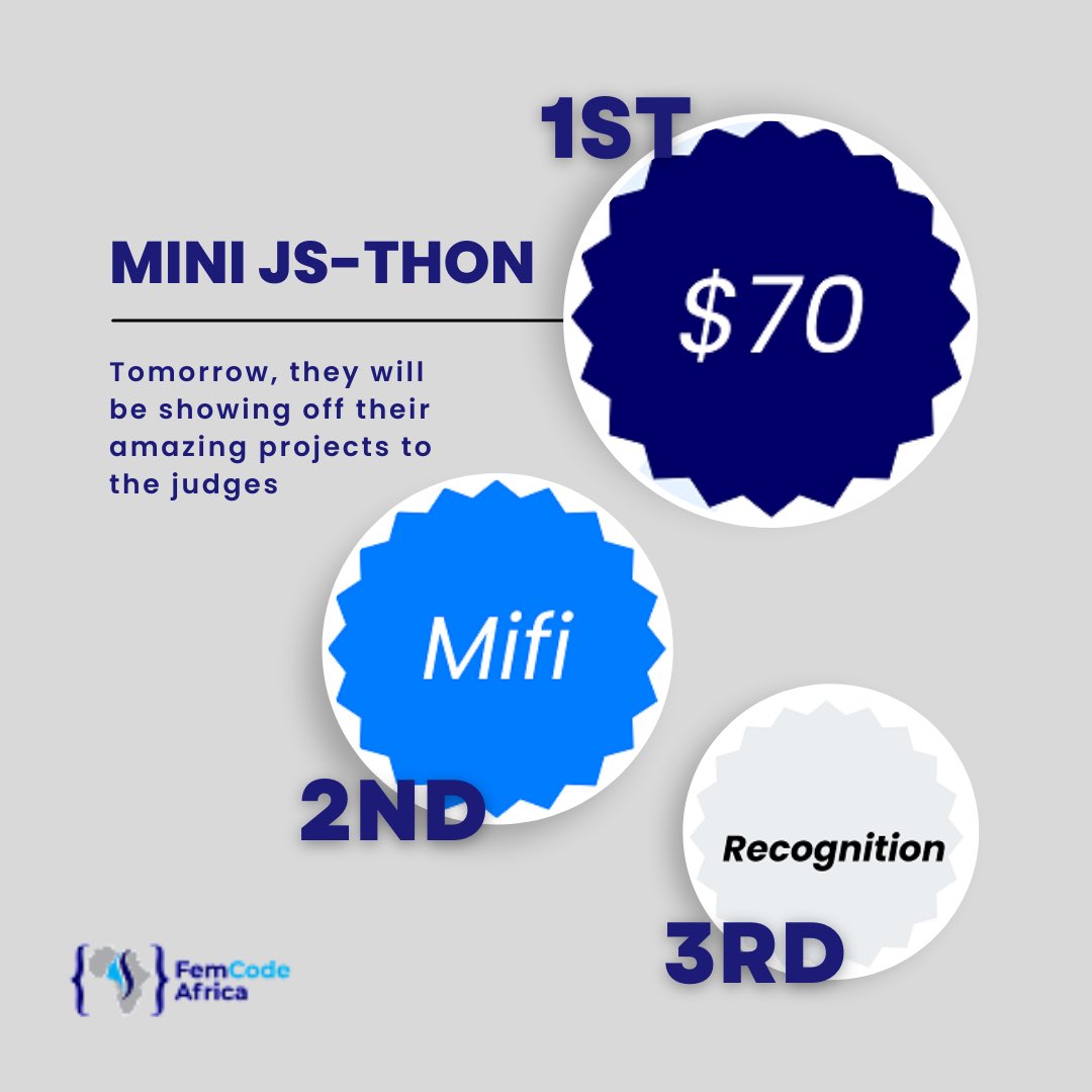 FemcodeA's tweet image. Hey ladies,
The pitch day is tomorrow and we are super excited for you and can’t wait to see the amazing projects you all have spend the last 1 week working on.
We are rooting for you all 💙🤍💙
#femcode #femcodeafrica #womenintech #rootingfor_u #WomenInSTEM