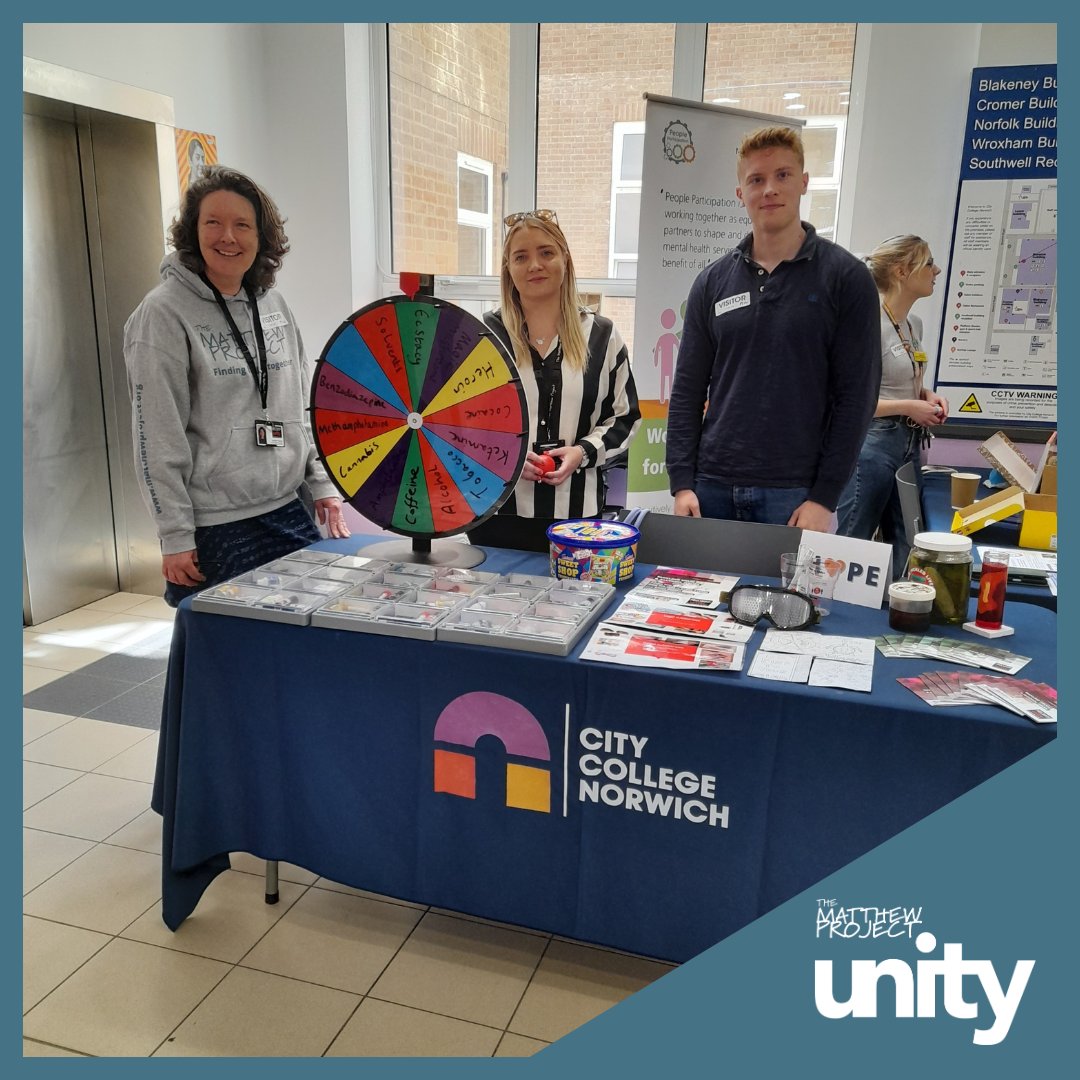 It's Mental Health Awareness Week and we have been chatting to students at @norwichcollege, @PastonCollege, and @easton_college to answer any questions they have about drugs, alcohol, or the support available! @MatthewProject