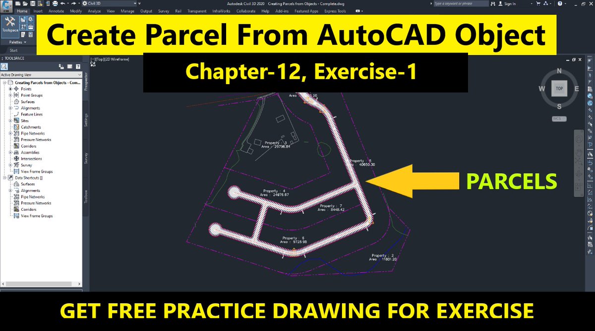 See First Comment for Video Link of #parcels
In this informative video tutorial, we dive into the process of creating a parcel from an object in #AutoCADCivil3D. 
#construction #subdivisions #urbanplanning #townplanning #architecture #colony #HousingSociety #Civil3D #AutoCAD