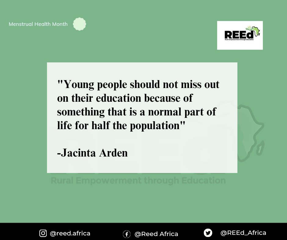 REEd_Africa's tweet photo. It's so encouraging to see people of high stature campaigning and acting on issues like this let's all be a mouthpiece for this issue.
#periodpoverty #menstrualhealth #periodsupport #normaliseperiods https://t.co/NktXbNDyRy