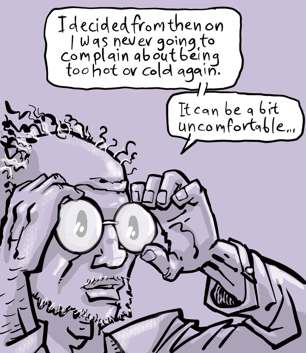 darrencfisher's tweet photo. Part 5 of my short comic series Dr Mike and Space Monk. Dr Mike dispenses useful advice relating to cold regulation and holistic equanimity https://t.co/Z2keY2ReV2