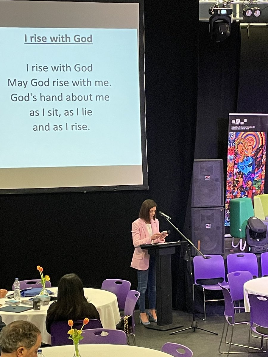 thegreencbs's tweet photo. Deputy Principal Helen Hayes had the honour of reciting the opening prayer at the ERST congress this morning (Friday). 
@ERSTIRELAND #erebbcongress2023 https://t.co/f0L8NMWwlr
