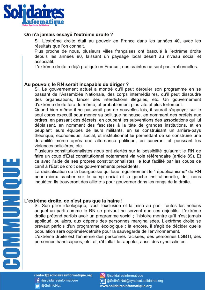 Solidaires Informatique ⏚ tweet media