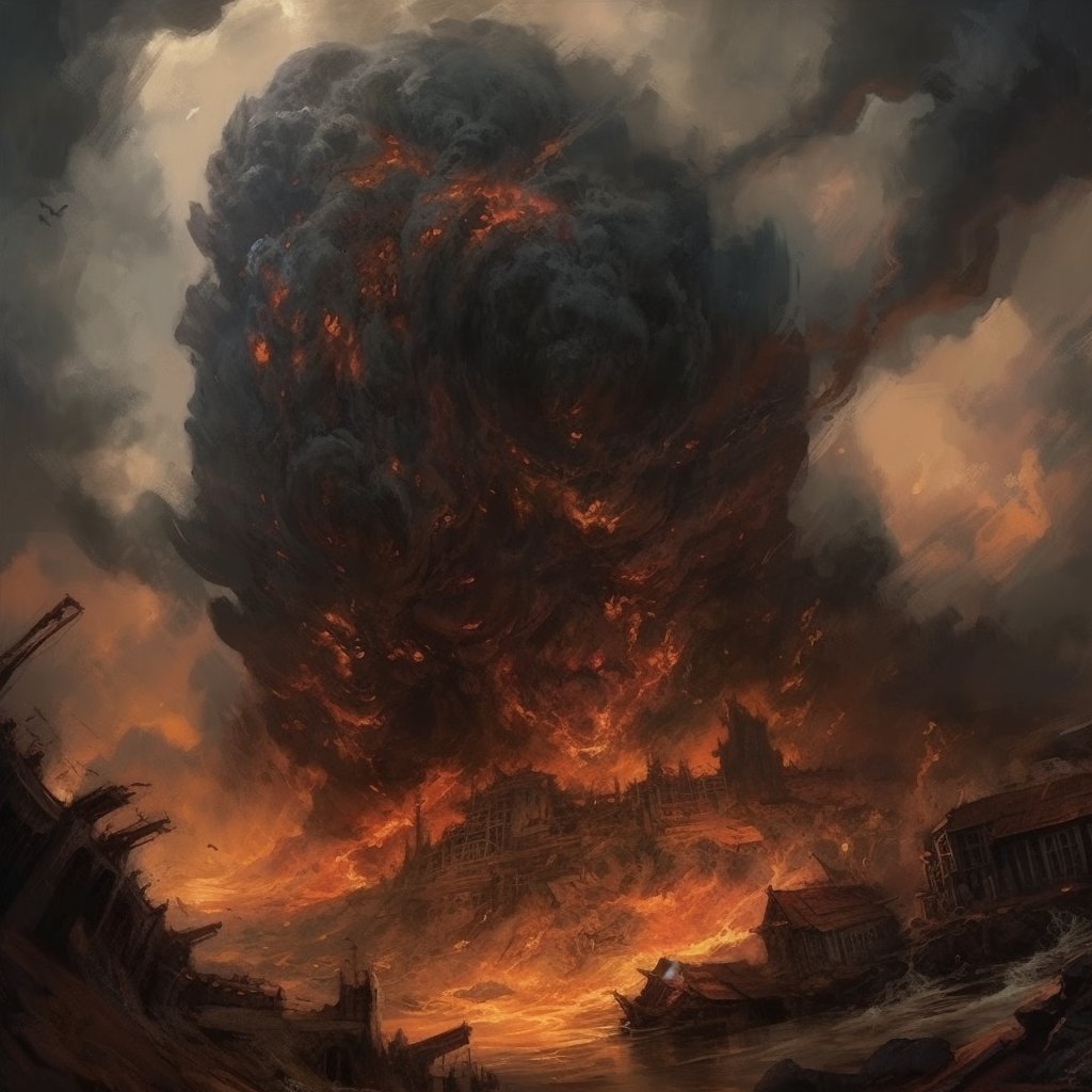anarkey22's tweet photo. Witness the power of Cataclysm! This intense and immersive event shakes the very foundations of reality.

#Cataclysm #ApocalypseNow #PowerUnleashed #NatureVsMan #EpicDestruction #SurvivalMode #Unpredictable #anarkey22 https://t.co/ONtNZishbW