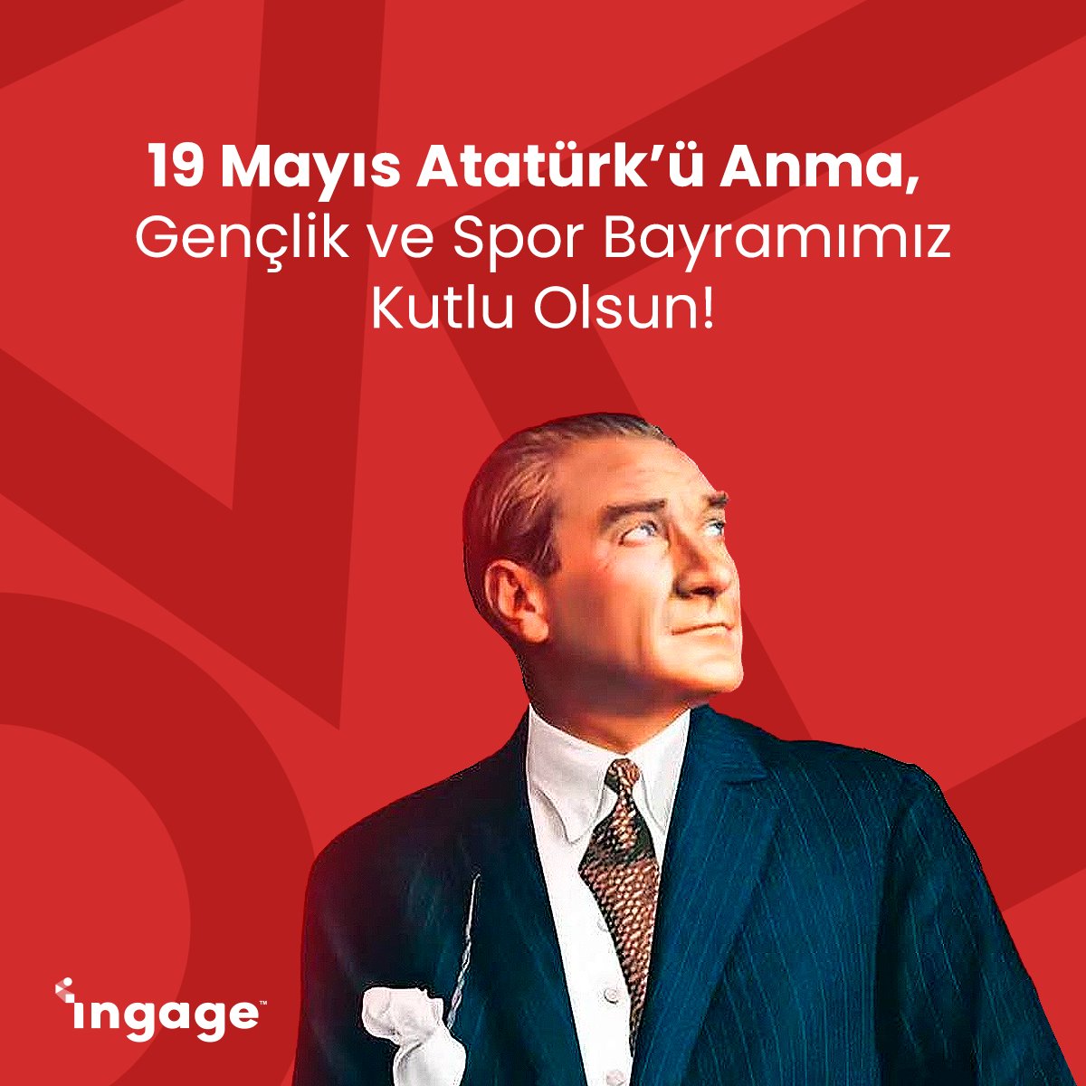 ingagedijital's tweet photo. Kurtuluşun başlangıcı, egemenliğin ilk adımı, Atatürk'ün gençliğe armağanı 19 Mayıs Atatürk'ü Anma, Gençlik ve Spor Bayramımız kutlu olsun! https://t.co/eHaOVwWsw7