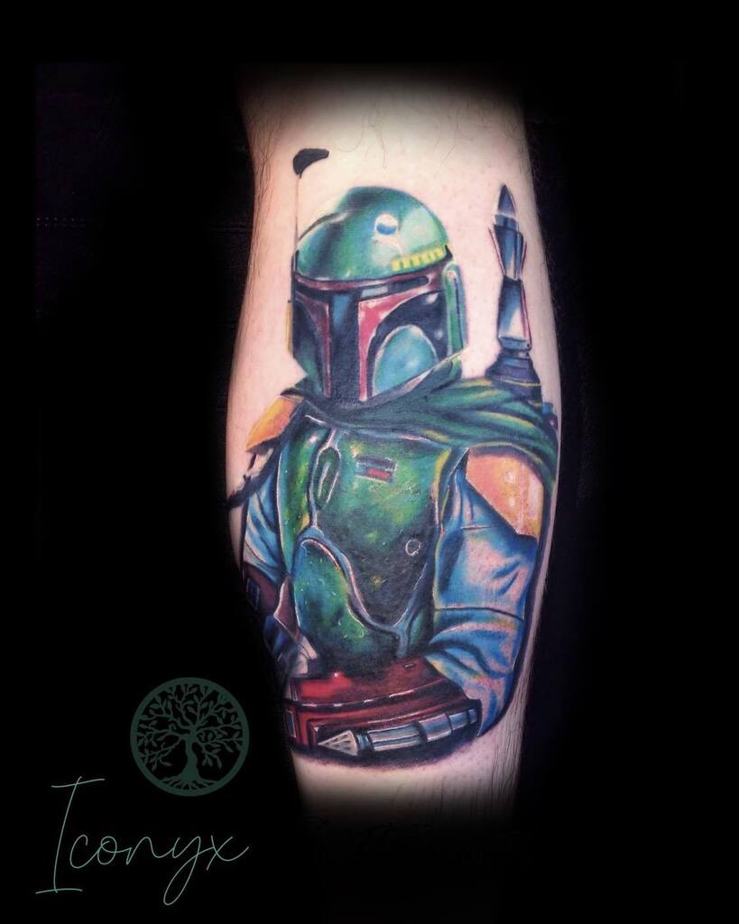 iconyxtattoo's tweet photo. Boba Fett tattoo by @tattoos.Mel. 

Although Boba Fett had limited screen time, he quickly became a fan favorite due to his distinctive Mandalorian armor and enigmatic persona. 
.
.
.
.
.
.
.
.
#tattoo #starwars #bobafett #tattoo #starwarstattoo #mandalorian #sittingbourne #… https://t.co/94XGkXE6WK