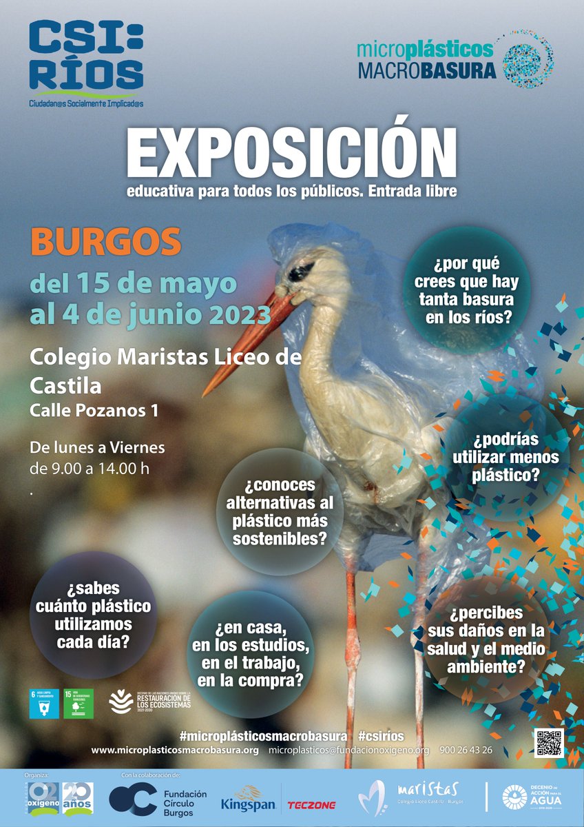 fundacionO2's tweet photo. #Burgos
Hasta el 29 de mayo estará disponible en @maristasburgos la exposición "microplásticos MACROBASURA" para que los alumnos puedan descubrir el problema que genera en nuestros ríos y mares los plásticos.
@FCirculoBurgos @ecofrikis #teczone https://t.co/0Z89570LVL