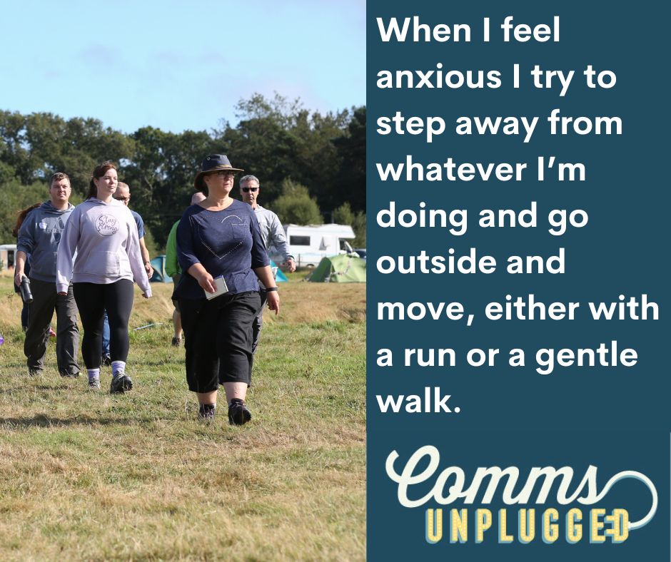 CommsUnplugged's tweet photo. #Anxiety affects so many of us and it's the theme of this year's #MentalHealthAwarenessWeek. Our #unpluggers have different ways to deal with it and we're sharing them all week, along with #happy #memories from the field. #MHAW23 #weareunplugged https://t.co/Ofqna86H6y
