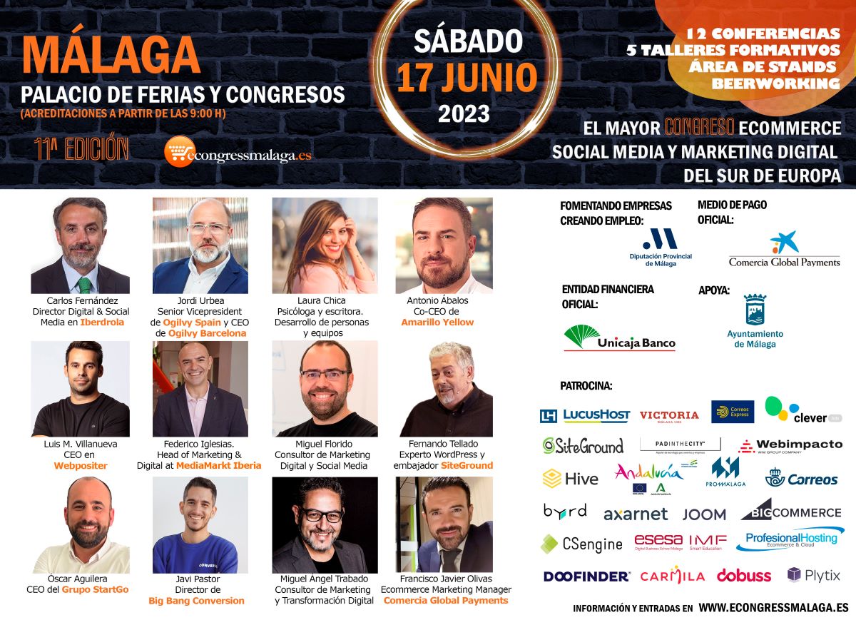 territoriobtc's tweet photo. Llega la 11ª edición de #eCongress #Málaga con las últimas tendencias en marketing digital y ecommerce https://t.co/ZyeGfdjQOx https://t.co/u9vz7H8JQq