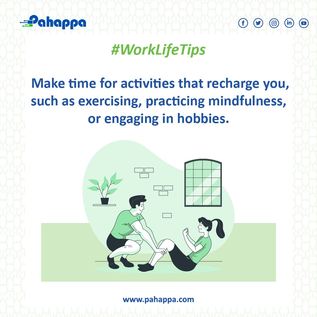 Recharge & Thrive! Make time for activities that fuel your soul, whether it's hitting the gym, or indulging in hobbies. Embrace the balance between work & life, & let the weekend revitalize your spirit.
#worklifebalance #rechargeyourself #mindfulness #pahappa