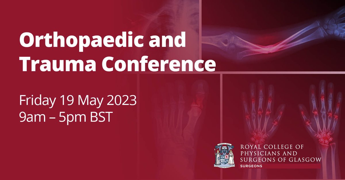 A very warm welcome to everyone who is joining our Orthopaedic and Trauma Conference today. Throughout the day, you will hear talks from @Williameardley, Mr Simon Chambers, @k_b_ferguson, Mr Alan Johnstone, @theartfu1doctor and Mr Graeme Nicol.